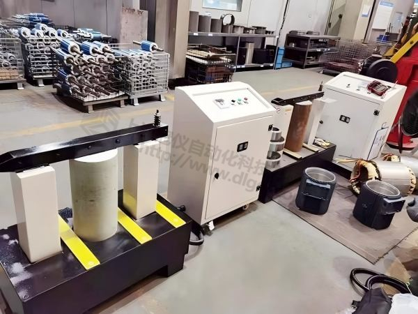 浙江江潮电机使用我司电机铝壳加热器现场